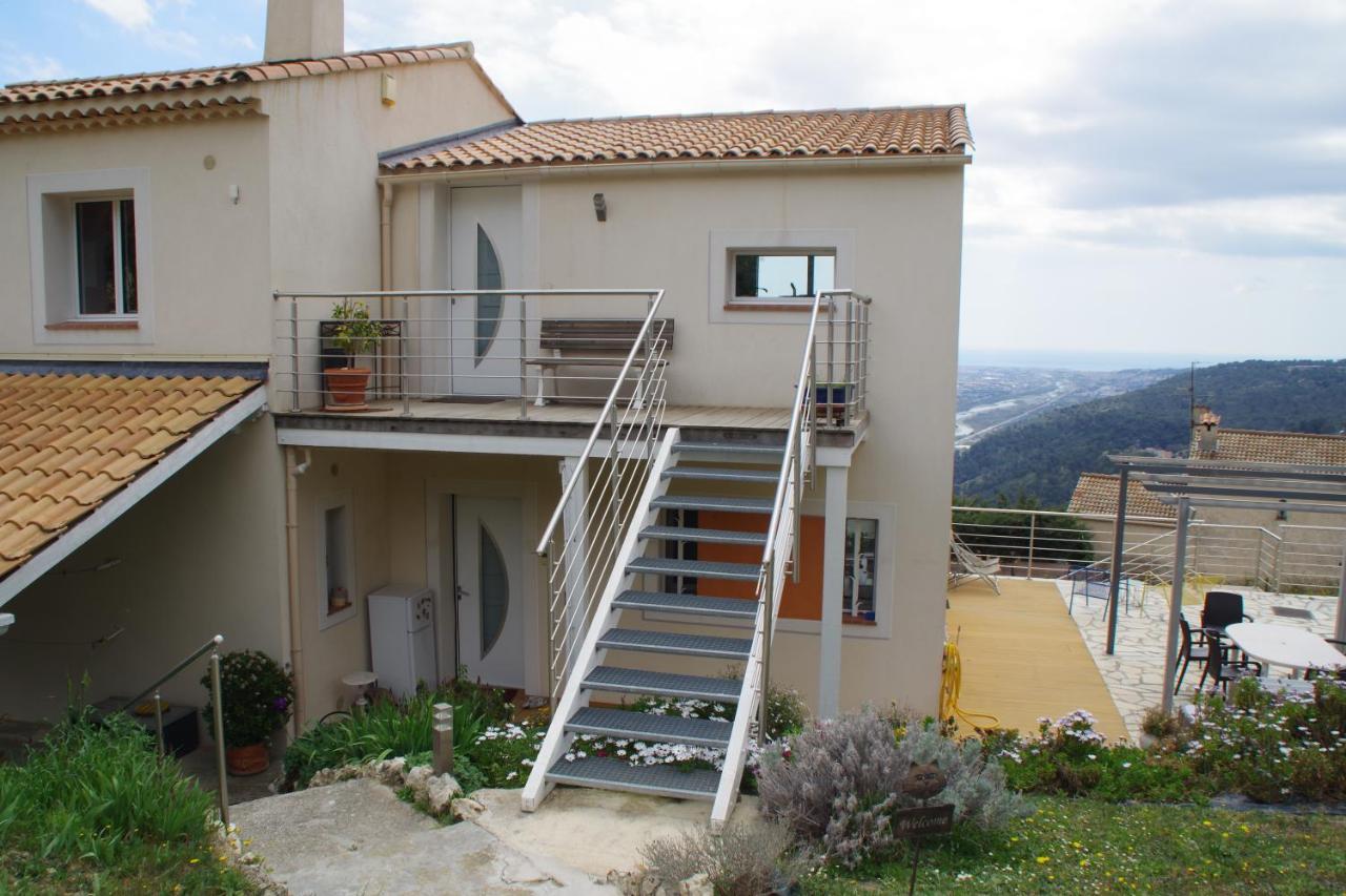 Ferienwohnung 3 Pieces Dans Le Ciel Gattières Exterior foto