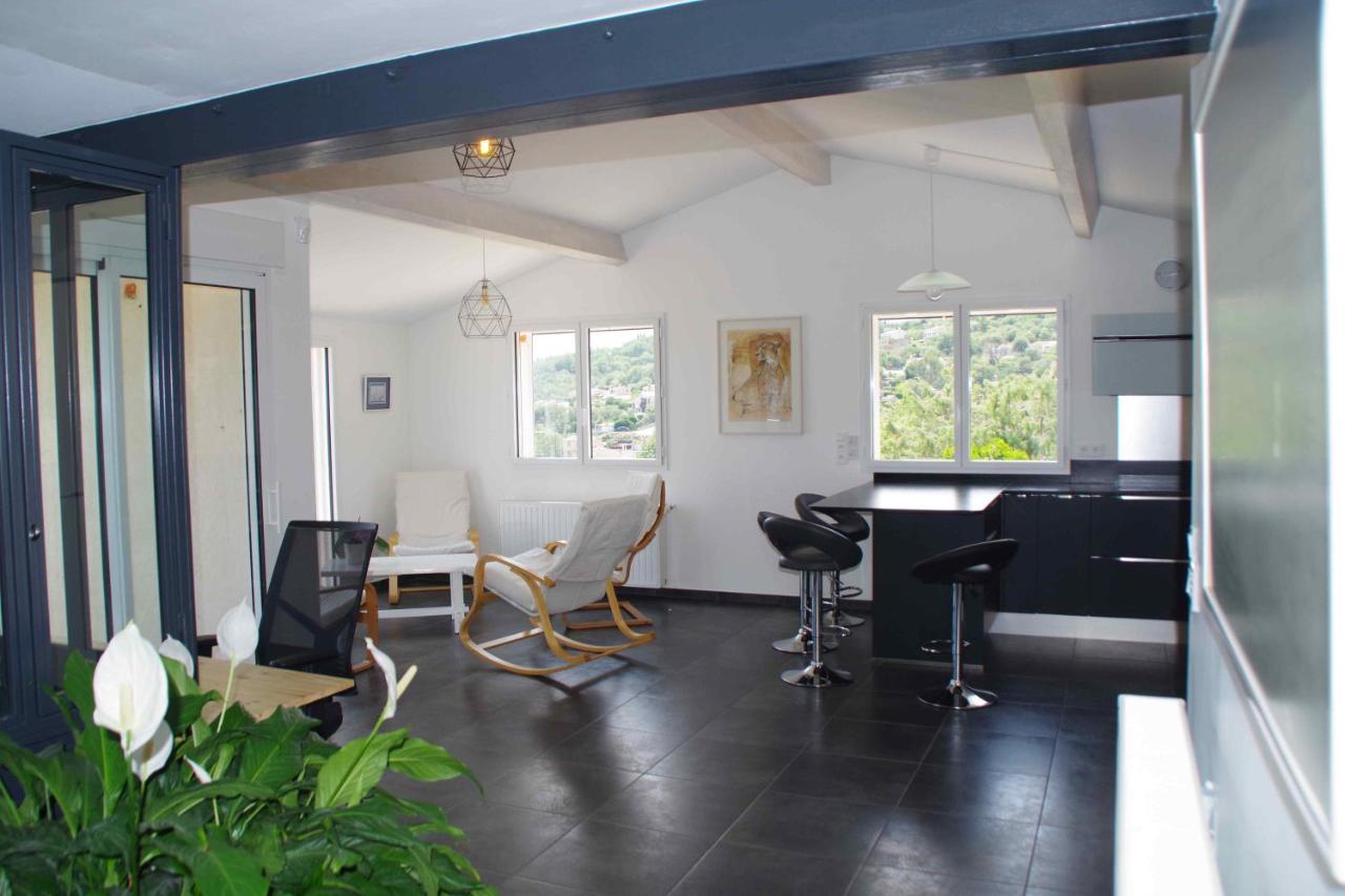 Ferienwohnung 3 Pieces Dans Le Ciel Gattières Exterior foto