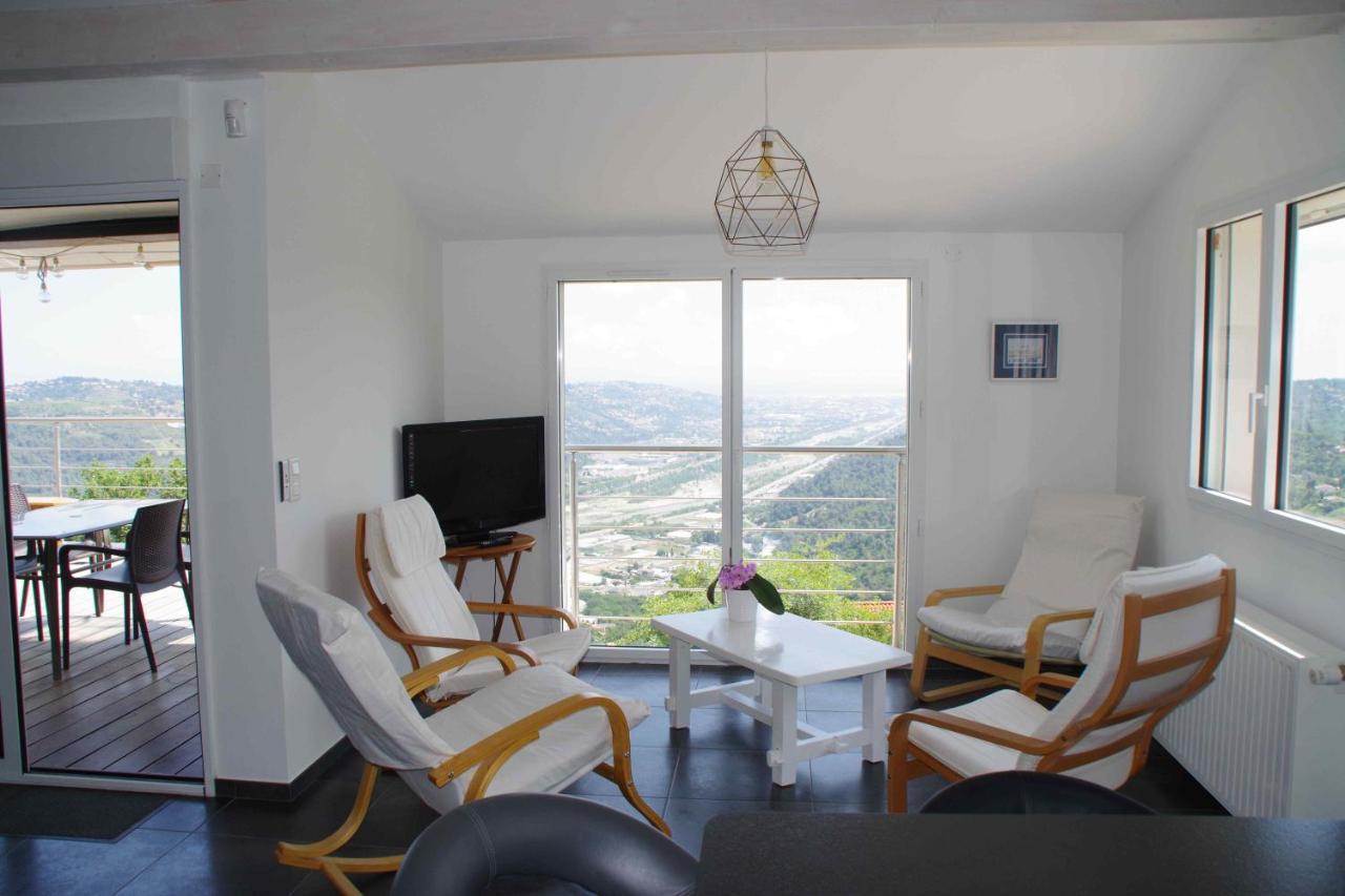 Ferienwohnung 3 Pieces Dans Le Ciel Gattières Exterior foto